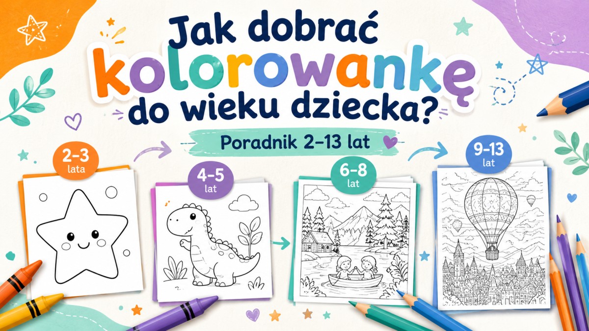 Jak dobrać kolorowankę do wieku dziecka? Przewodnik od 2 do 13 lat