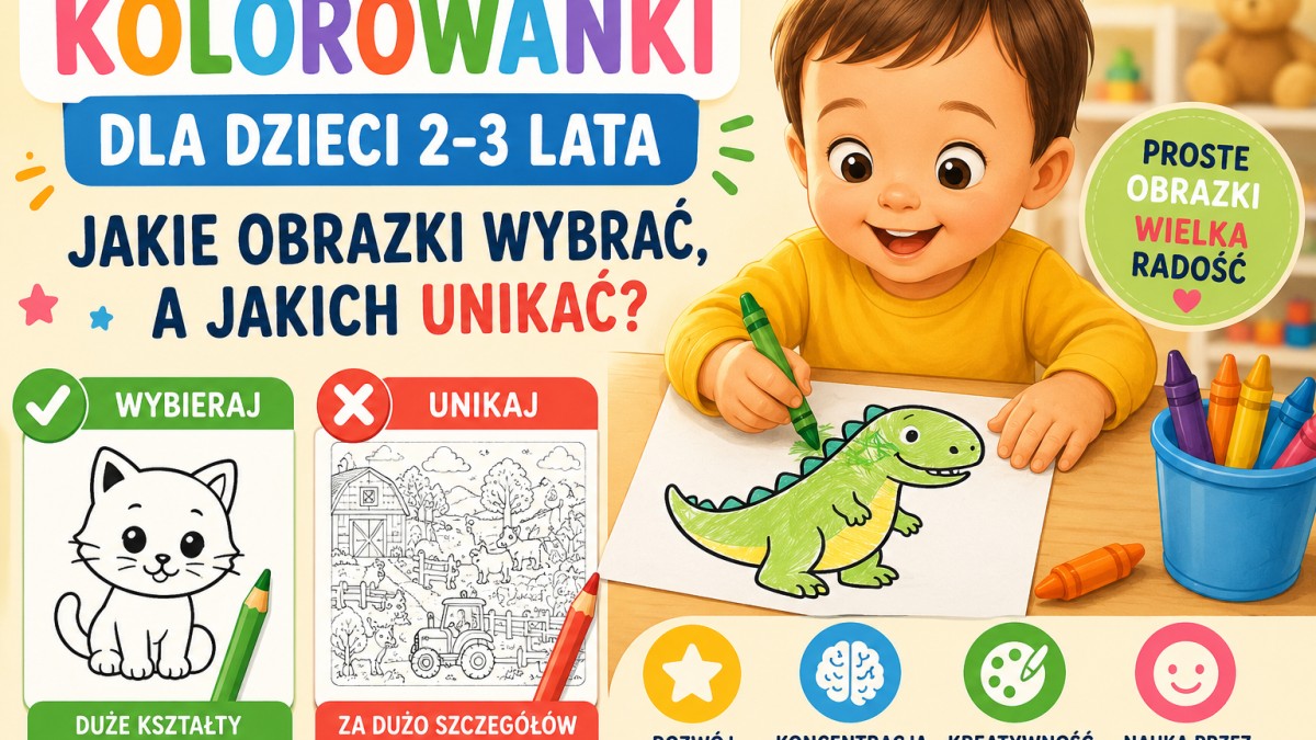 Kolorowanki dla dzieci 2–3 lata – jak je wybrać?