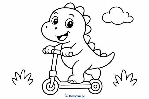 Dinozaur na hulajnodze