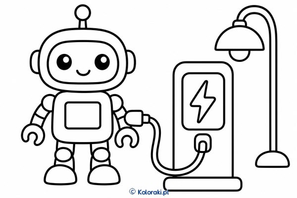Robot przy stacji ładowania – scena 37