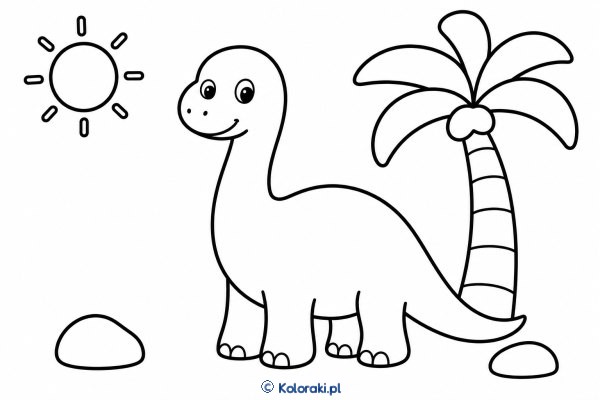 Brontozaur pod palmą