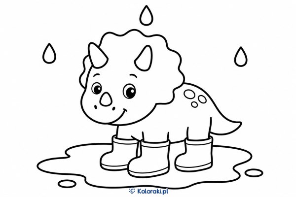 Triceratops w kaloszach