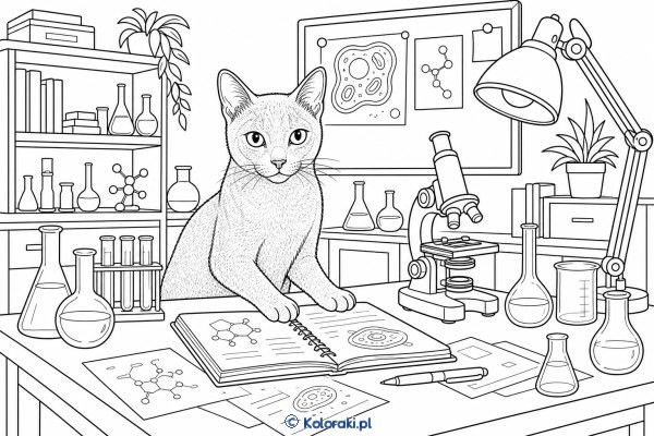 Rosyjski niebieski w laboratorium – rosyjski niebieski