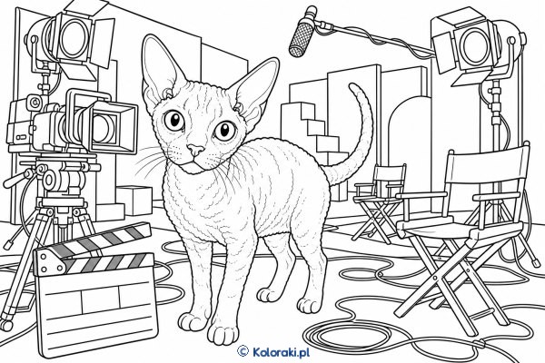 Devon rex w studiu filmowym – devon rex