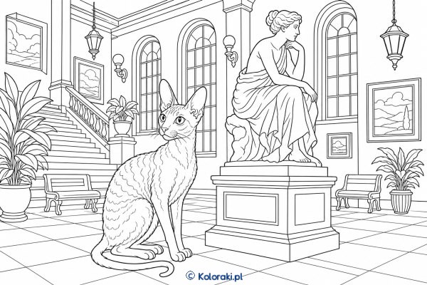 Cornish rex w nowoczesnej galerii – cornish rex
