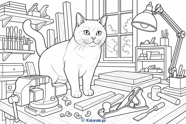 Chartreux w warsztacie stolarskim – chartreux