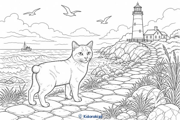 Manx na nadmorskim klifie – manx