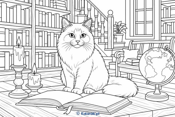 Birman w klasztornej bibliotece – birman