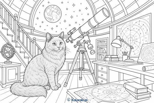 Nebelung w obserwatorium – kot nebelung