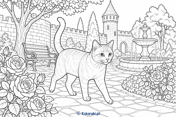 Burmilla w zamkowym ogrodzie – kot burmilla