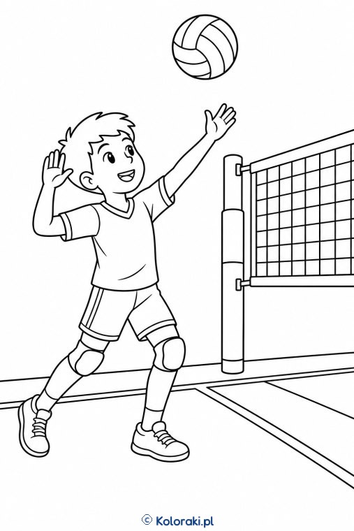 Siatkówka – kolorowanka sportowa