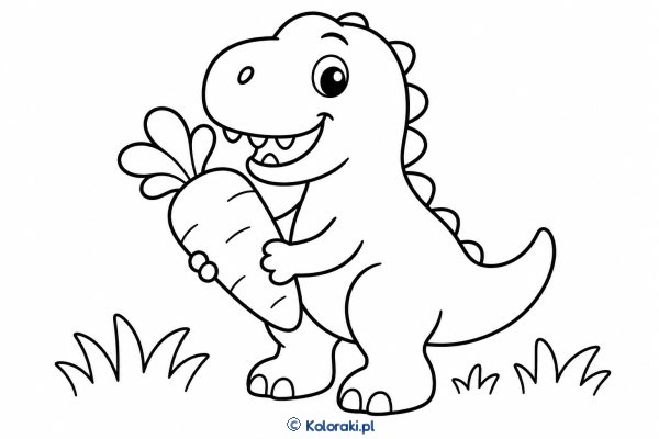 Tyranozaur z marchewką