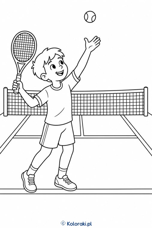 Tenis – kolorowanka sportowa