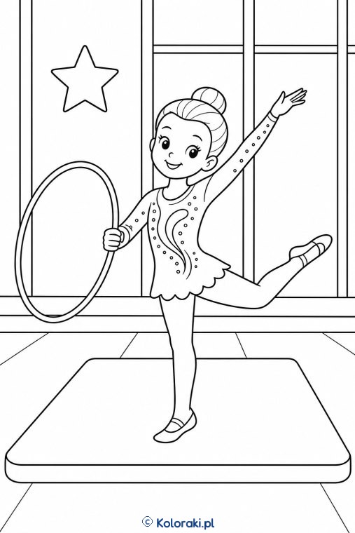 Gimnastyka – kolorowanka sportowa
