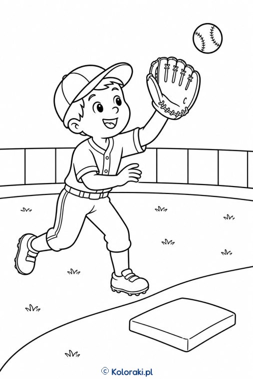 Baseball – kolorowanka sportowa