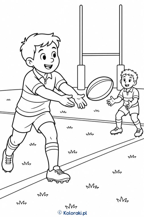 Rugby – kolorowanka sportowa