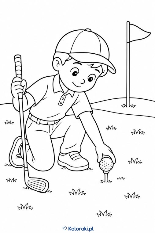 Golf – kolorowanka sportowa
