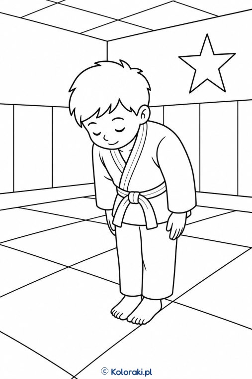 Judo – kolorowanka sportowa