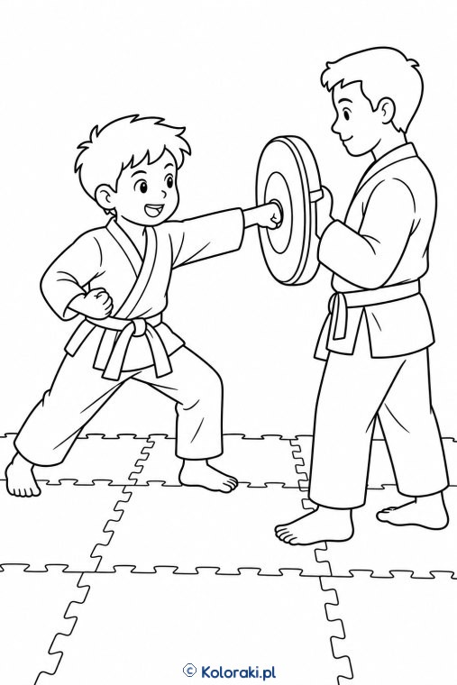 Karate – kolorowanka sportowa
