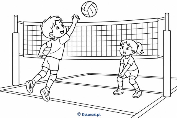 Siatkówka – kolorowanka sportowa