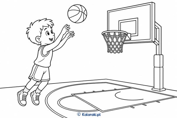 Koszykówka – kolorowanka sportowa