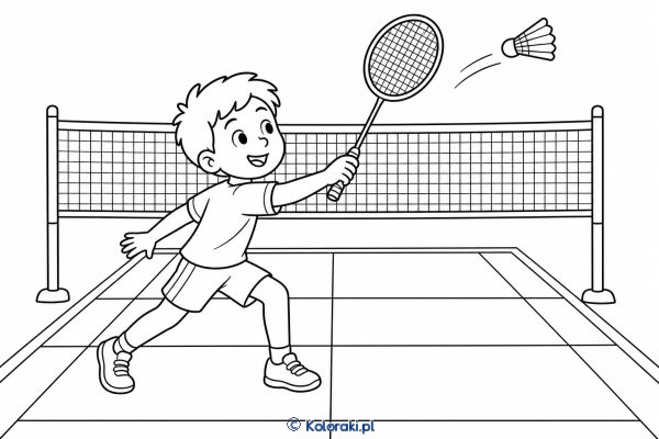 Badminton – kolorowanka sportowa