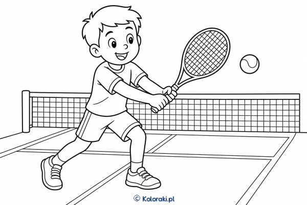 Tenis – kolorowanka sportowa