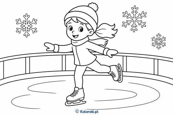 Łyżwiarstwo – kolorowanka sportowa