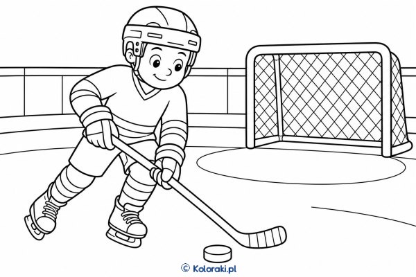 Hokej – kolorowanka sportowa