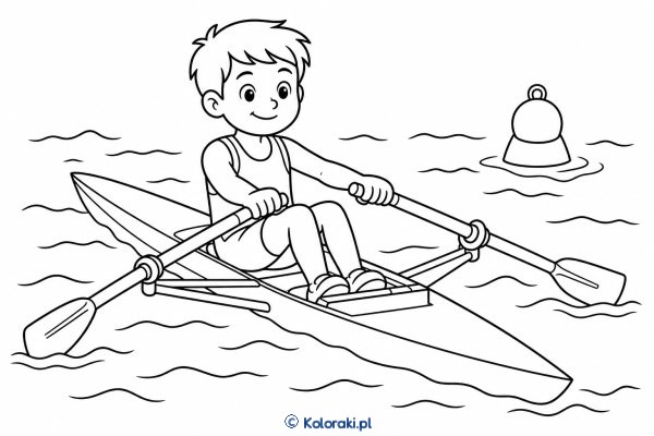 Wioślarstwo – kolorowanka sportowa