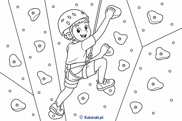 Wspinaczka – kolorowanka sportowa