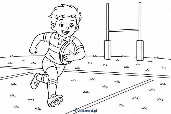 Rugby – kolorowanka sportowa