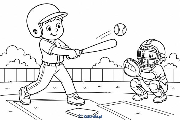 Baseball – kolorowanka sportowa