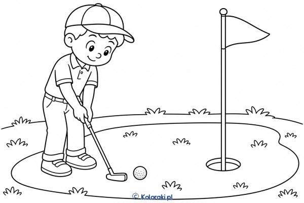 Golf – kolorowanka sportowa