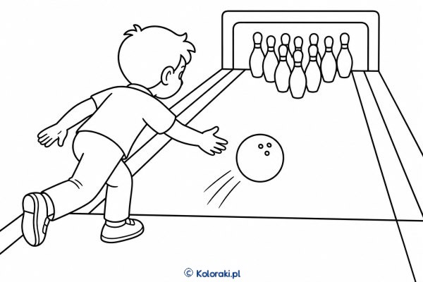 Kręgle – kolorowanka sportowa