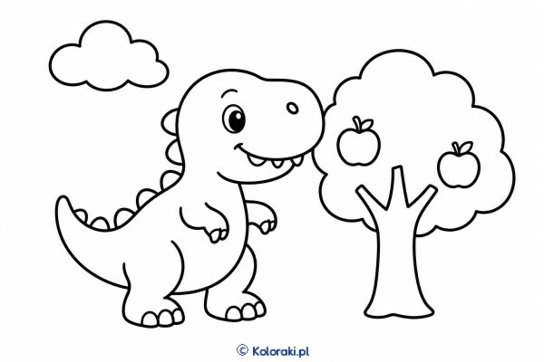 Tyranozaur przy drzewku