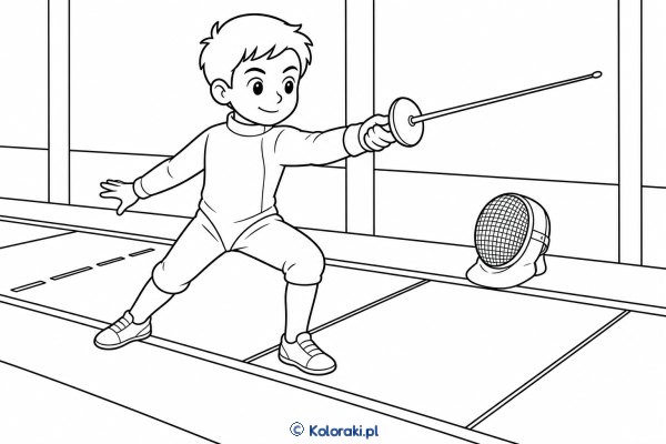 Szermierka – kolorowanka sportowa