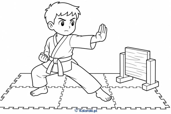 Karate – kolorowanka sportowa