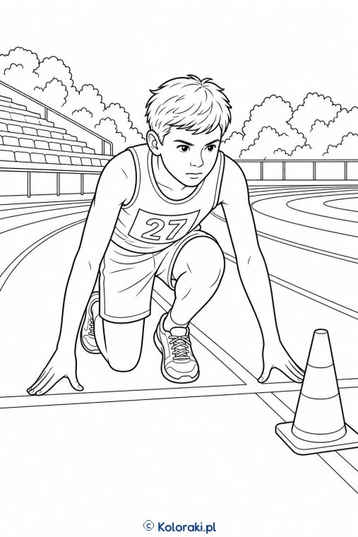 Bieganie – kolorowanka sportowa