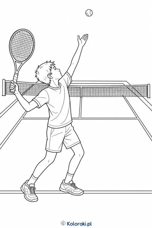 Tenis – kolorowanka sportowa