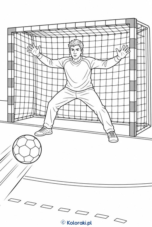 Piłka ręczna – kolorowanka sportowa