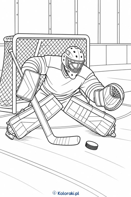 Hokej – kolorowanka sportowa