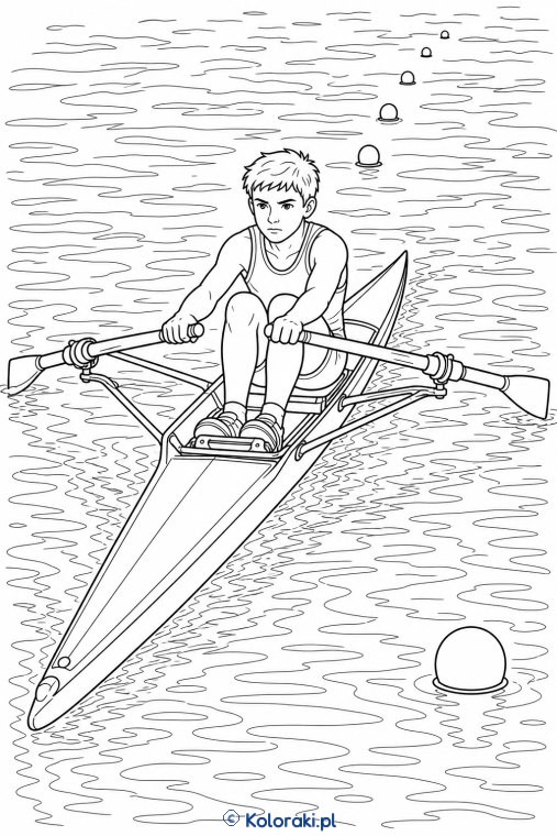 Wioślarstwo – kolorowanka sportowa