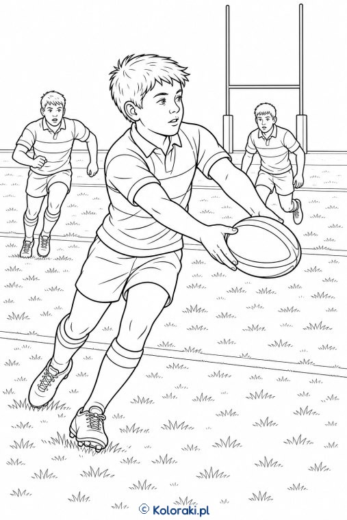 Rugby – kolorowanka sportowa