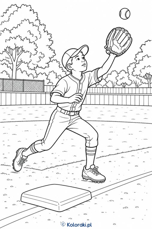 Baseball – kolorowanka sportowa