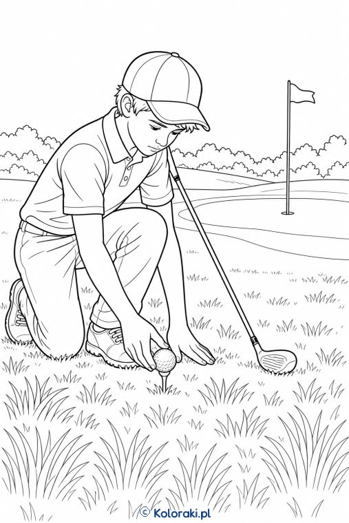Golf – kolorowanka sportowa