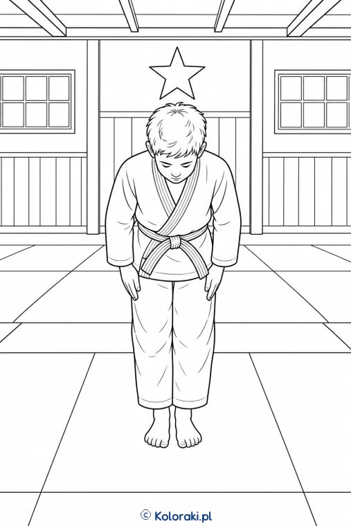 Judo – kolorowanka sportowa