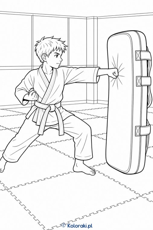Karate – kolorowanka sportowa
