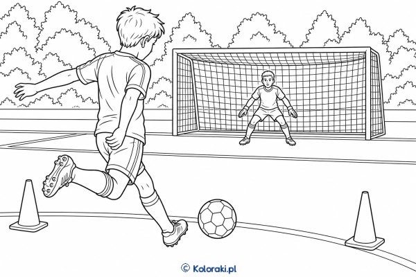 Piłka nożna – kolorowanka sportowa