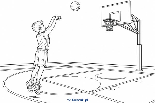 Koszykówka – kolorowanka sportowa
